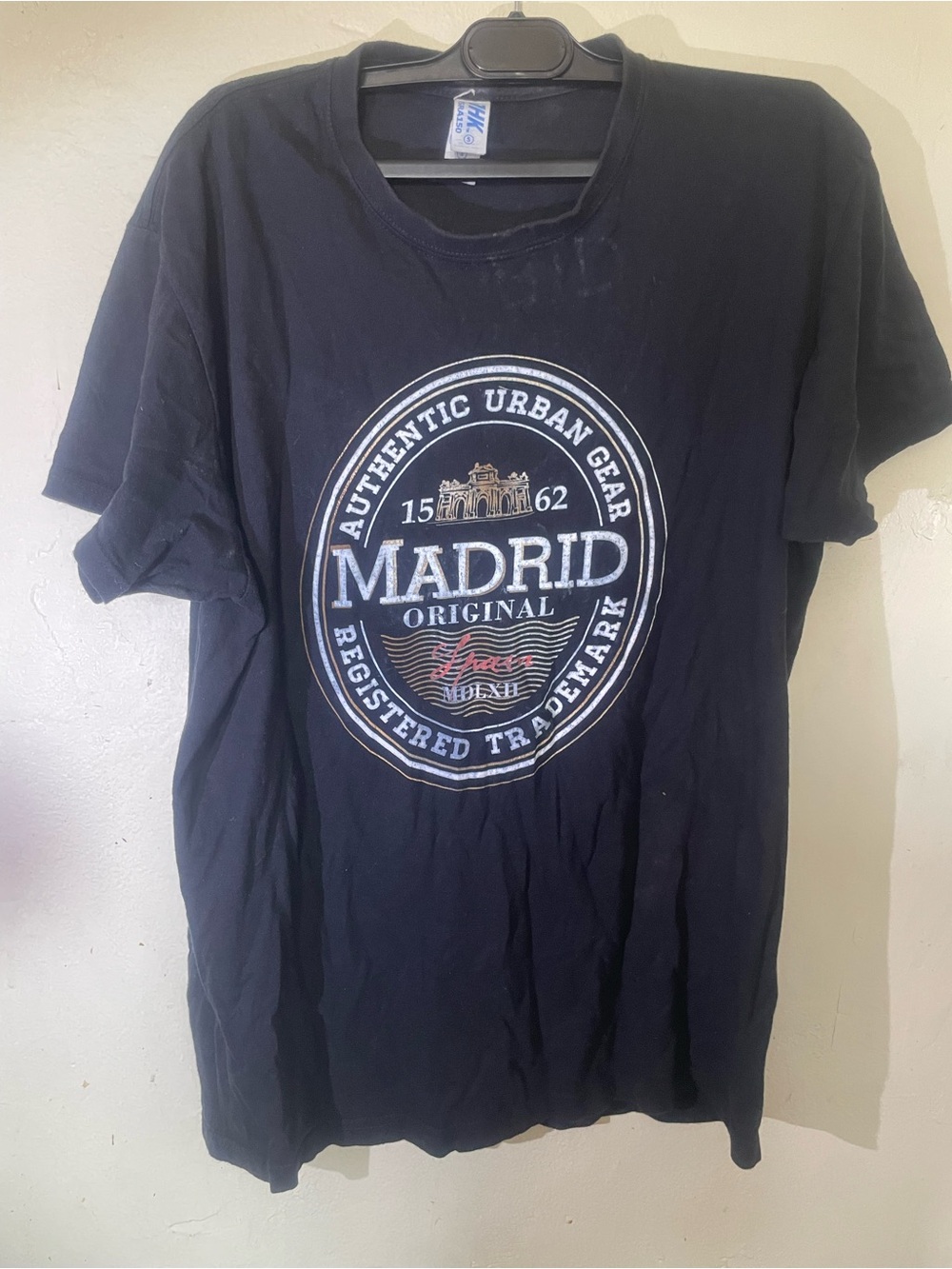 JHK Madrid Original Men’s Graphic T-Shirt - Black size M Short sleeve